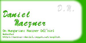 daniel maczner business card